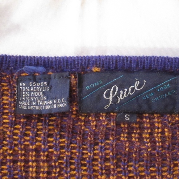 LUCE PURPLE/GOLD/BRONZE BURGUNDY/BLACK KNIT BLAZER - Picture 7 of 8